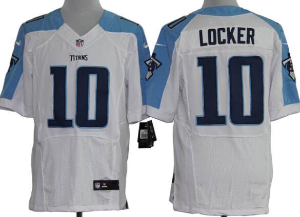 Nike Tennessee Titans 10 Jake Locker White elite NFL Jerseys