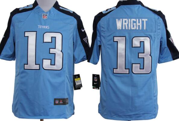 Nike Tennessee Titans 13 Kendall Wright Game Jerseys Blue NFL