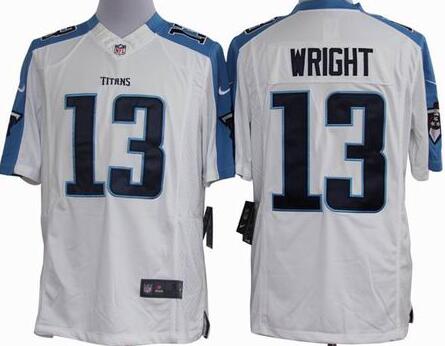 Nike Tennessee Titans 13 Kendall Wright Limited White NFL Jerseys