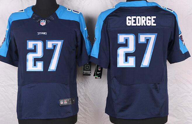 Nike Tennessee Titans 27 Eddie George Blue elite Jerseys