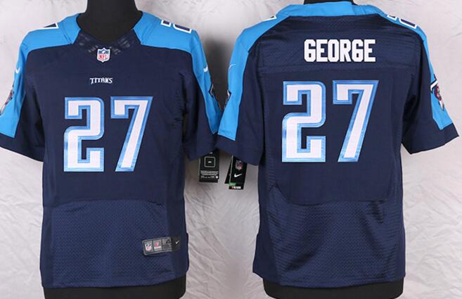 Nike Tennessee Titans 27 Eddie George Blue elite Jerseys
