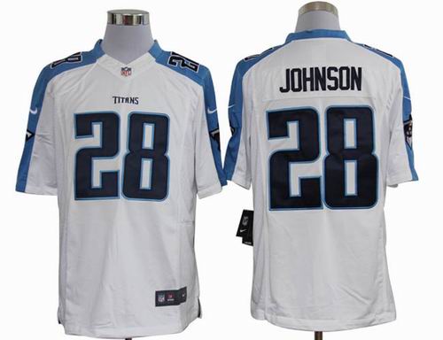 Nike Tennessee Titans 28 Chris Johnson Elite White limited NFL Jerseys