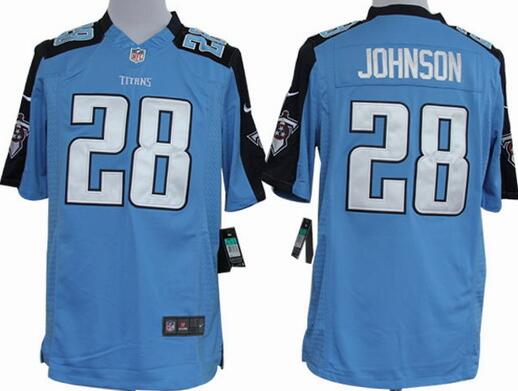 Nike Tennessee Titans 28 Chris Johnson Limited Blue NFL Jerseys