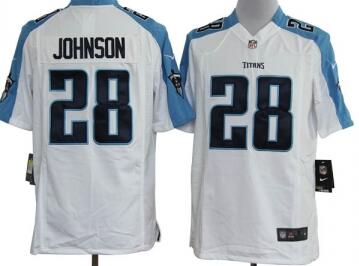 Nike Tennessee Titans 28 Chris Johnson White NFL Jerseys