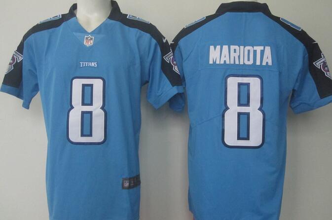 Nike Tennessee Titans 8 Marcus Mariota Blue Rush Limited Jersey