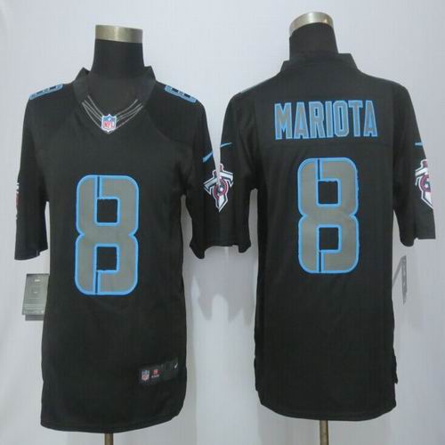 Nike Tennessee Titans 8 Mariota Impact Limited Black Jerseys