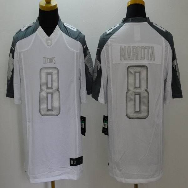 Nike Tennessee Titans Nike Tennessee Titans 8 Mariota Platinum White game Jerseys