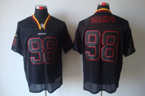 Nike Washington Redskins #98 Brian Orakpo Elite Black NFL Lights Out Jerseys