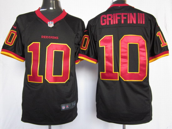 Nike Washington Redskins 10 Robert Griffin III game black Jerseys