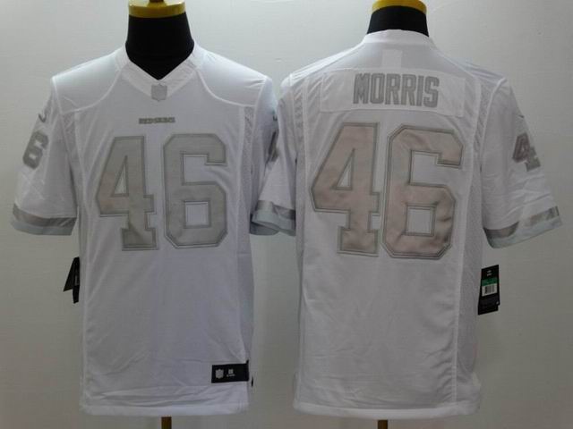 Nike Washington Redskins 46 Alfred Morris Platinum White Limited Jerseys