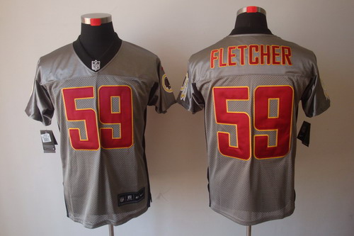 Nike Washington Redskins 59 London Fletcher Elite NFL Grey Shadow Jerseys