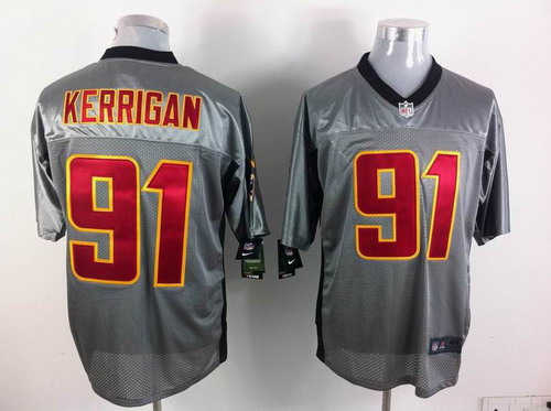 Nike Washington Redskins 91 Ryan Kerrigan Elite NFL Grey Shadow Jerseys