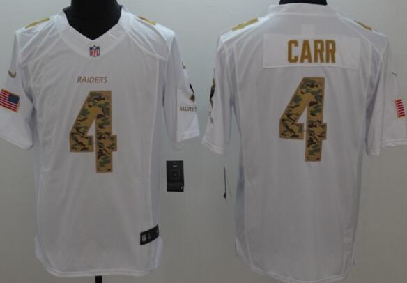 Nike oakland raiders 4 Derek Carr white usa flag limited nfl football jersey