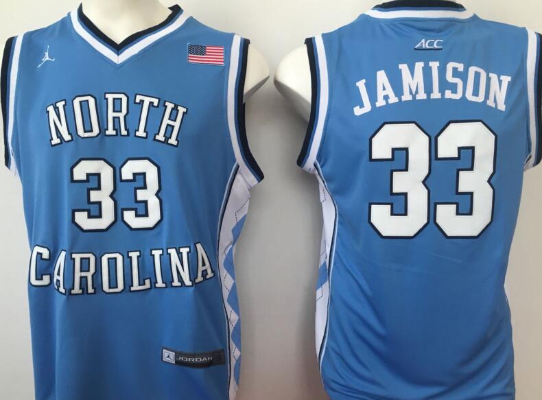 North Carolina Tar Heels 33 jamison blue Basketball Jerseys