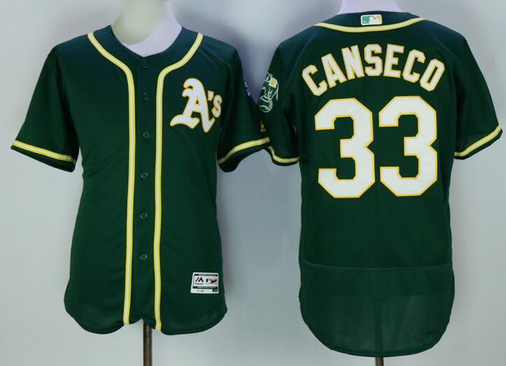 Oakland Athletics 33 Jose Canseco elite Green men mlb baseball jersey