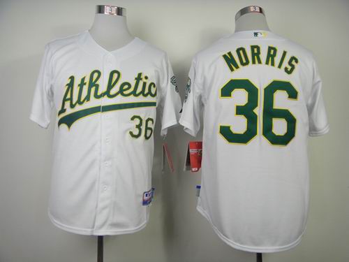 Oakland Athletics 36 Norris white mlb mlb jerseys