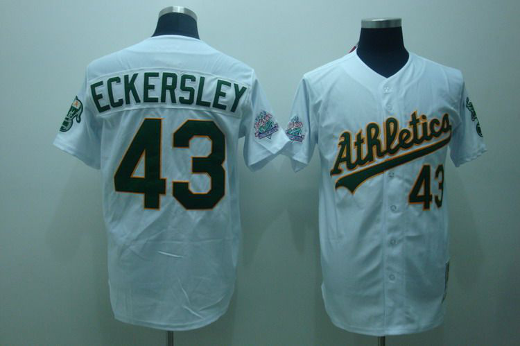 Oakland Athletics 43 ECKERSLEY white mlb jerseys