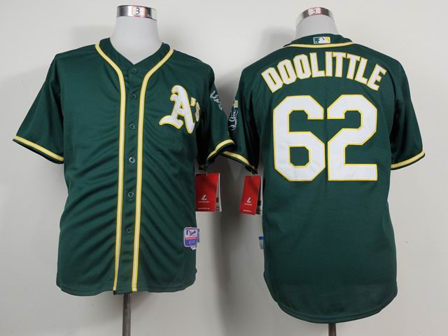 Oakland Athletics 62 Sean Doolittle Green baseball jerseys