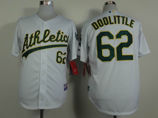 Oakland Athletics 62 Sean Doolittle white baseball jerseys