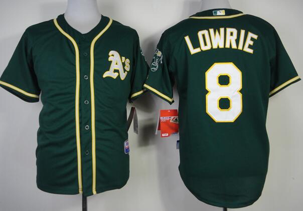 Oakland Athletics 8 LOWRIE Green baseball jerseys