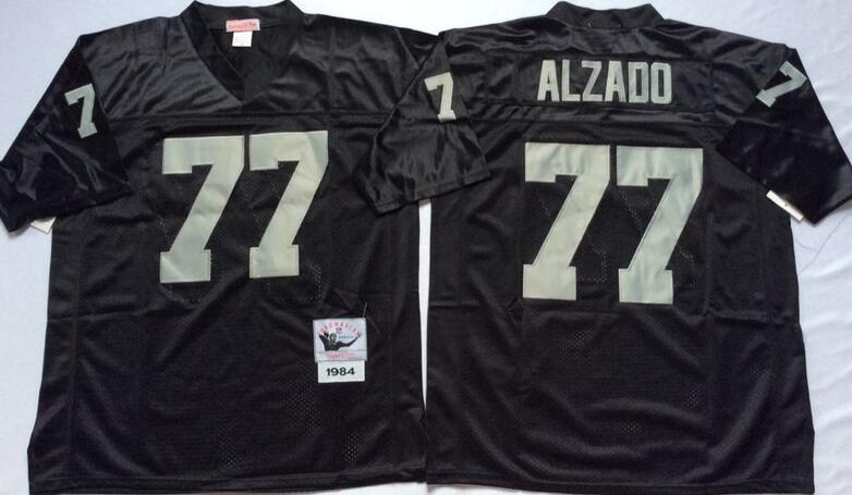 Oakland Raiders 77 Lyle Alzado men Throwback black nfl football Jersey