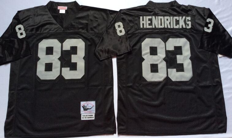 Oakland Raiders 83 Ted Hendricks black Throwback men nfl football Jerseys