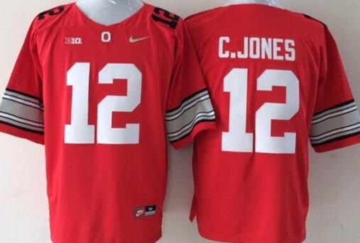 Ohio State Buckeyes 12 Cardale Jones red men College ncaa Football Jerseys