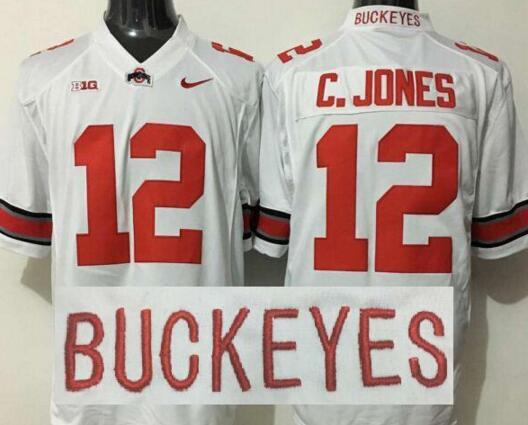 Ohio State Buckeyes 12 Cardale Jones white men College ncaa Football Jersey