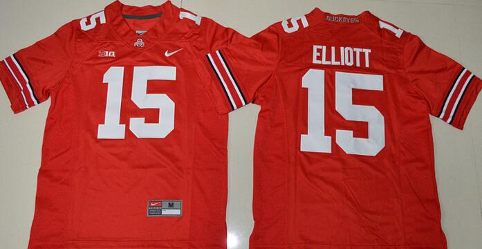 Ohio State Buckeyes 15 Ezekiel Elliott red men College ncaa Football limited Jersey