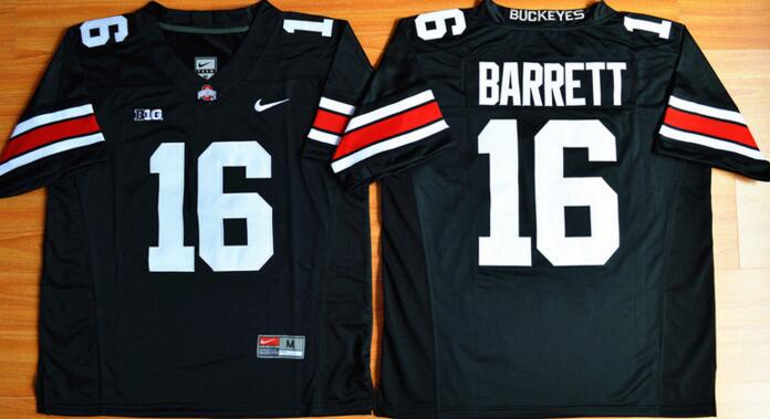 Ohio State Buckeyes 16 16 J.T Barrett black white men College ncaa Football limited Jerseys