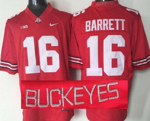 Ohio State Buckeyes 16 16 J.T Barrett red men College ncaa Football limited Jerseys