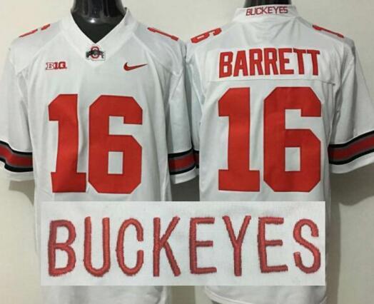 Ohio State Buckeyes 16 16 J.T Barrett white red men College ncaa Football Jerseys