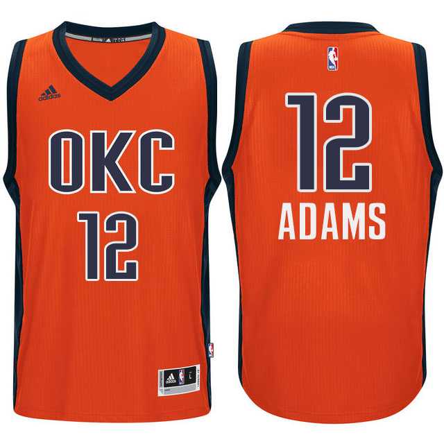 Oklahoma City Thunder 12 ADAMS orange Adidas men nba basketball jersey