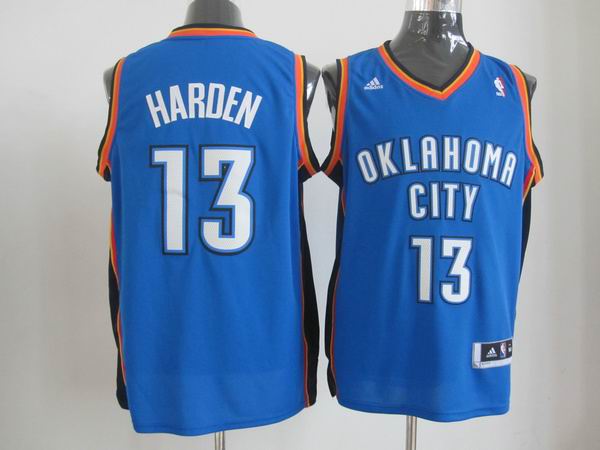 Oklahoma City Thunder 13 James Harden Blue Adidas men nba basketball jerseys