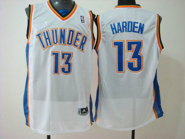Oklahoma City Thunder 13 James Harden White Basketball Adidas men nba basketball jerseys