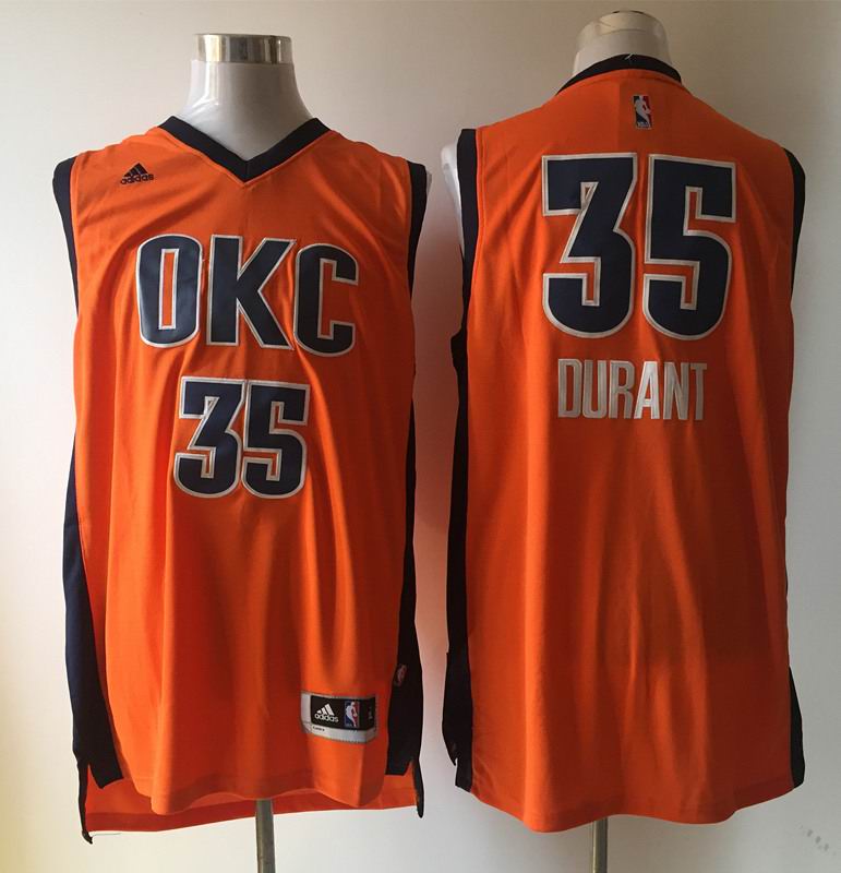 Oklahoma City Thunder 35 Kevin Durant New Swingman Orange Adidas men nba basketball jerseys