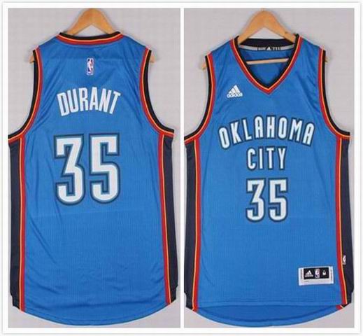 Oklahoma City Thunder 35 Kevin Durant New Swingman Road Blue Adidas men nba basketball jerseysy