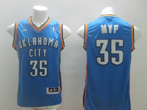 Oklahoma City Thunder 35 MVP blue Adidas men nba basketball jerseys