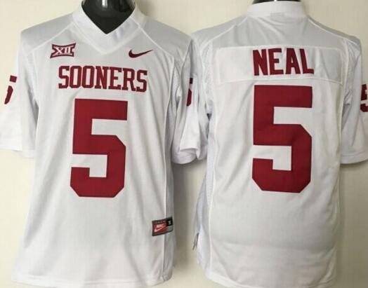Oklahoma Sooners 5 Durron Neal white men NCAA college Football Jerseys