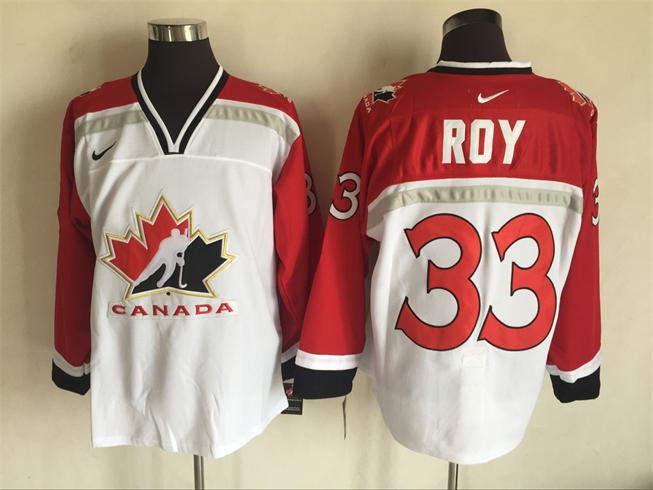 Olympic Version 33 Patrick Roy White men ice hockey nhl jerseys