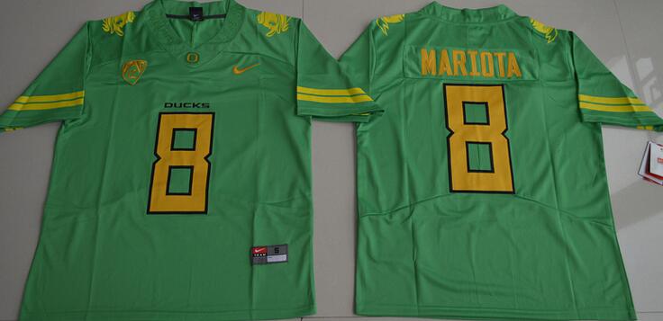 Oregon Ducks 8 Marcus Mariota green men College ncaa Football Jerseys