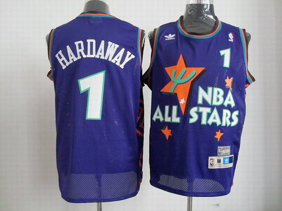 Orlando Magic 1 Penny Hardaway Swingman Purple 1995 All Star Throwback  men adidas basketball NBA Jerseys