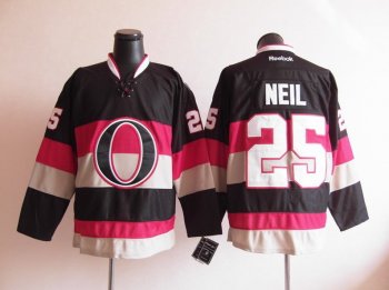 Ottawa  Senators 25 Chris  Neil  Black men nhl ice hockey  jerseys