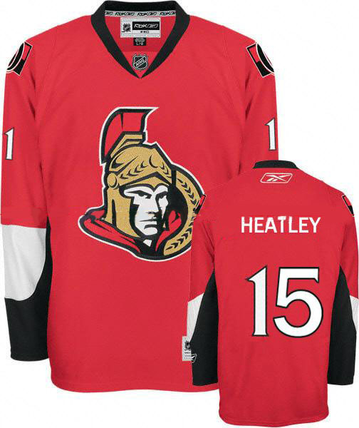 Ottawa Senators #15 Dany Heatley Red men nhl ice hockey  jerseys