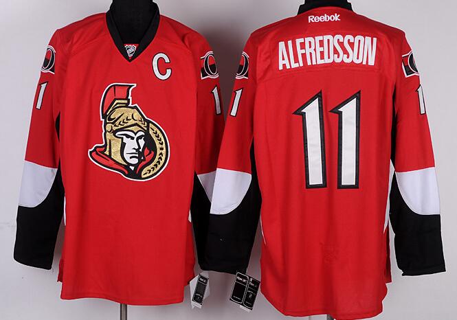 Ottawa Senators 11 Alfredsson Red men nhl ice hockey  jerseys