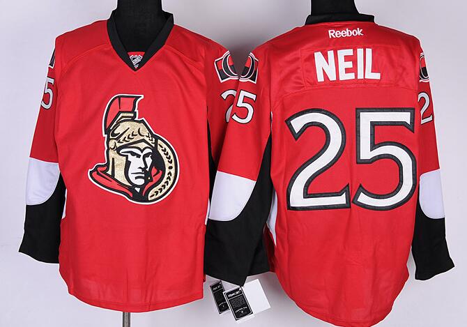 Ottawa Senators 25 Chris Neil Red men nhl ice hockey  jerseys