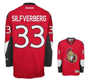 Ottawa Senators 33 Jakob Silfverberg red men nhl ice hockey  jerseys