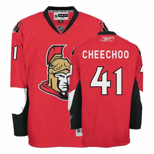Ottawa Senators 41 CHEECHOO Red men nhl ice hockey  jerseys