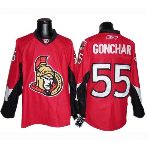 Ottawa Senators 55 Gonchar Red men nhl ice hockey  jerseys