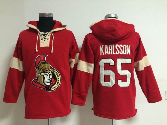 Ottawa Senators 65 Erik Karlsson Red men nhl ice hockey  jerseys